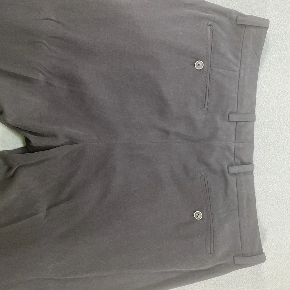 Tommy Bahama Mens Dress Pants Black Silk Blend Cuffed‎ Hem Pleated Front 35x32